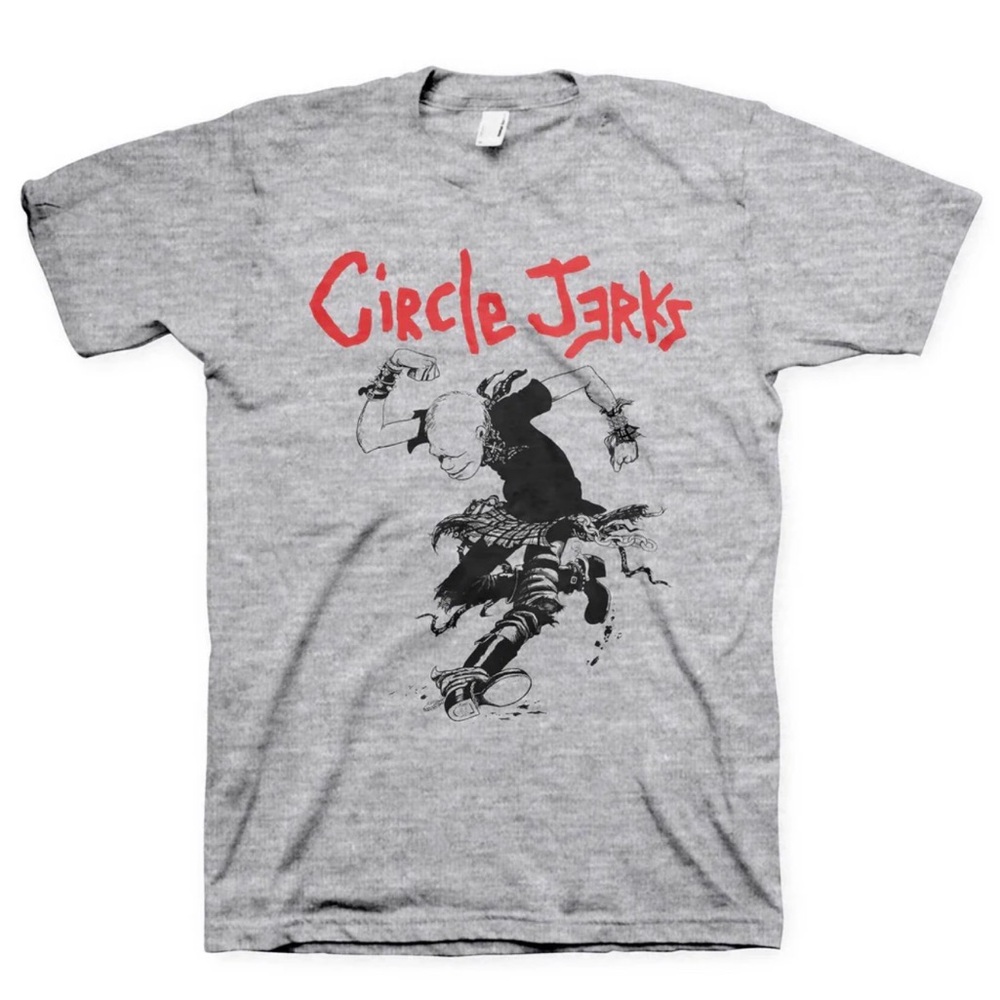Circle Jerks Gray Graphic T-Shirt